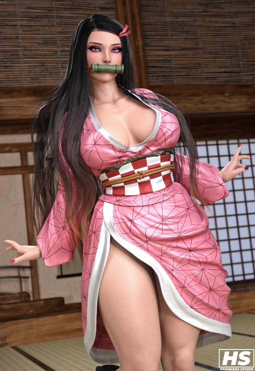 1girls 2024 3d artist_logo artist_signature ass big_ass big_breasts big_butt black_hair breasts butt cleavage clothed clothed_female clothing color colored curvaceous curvy curvy_female curvy_figure demon demon_girl demon_slayer female female_focus female_only full_color hagiwara_studio hair hips huge_ass huge_breasts huge_butt japanese japanese_female kamado_nezuko kemono kimetsu_no_yaiba large_ass large_breasts large_butt light-skinned_female light_skin long_hair looking_at_viewer manga multicolored_hair nail_polish nails nezuko_kamado orange_hair pink_eyes pink_nail_polish pink_nails seductive shounen_jump solo solo_female solo_focus thick_thighs thighs voluptuous voluptuous_female