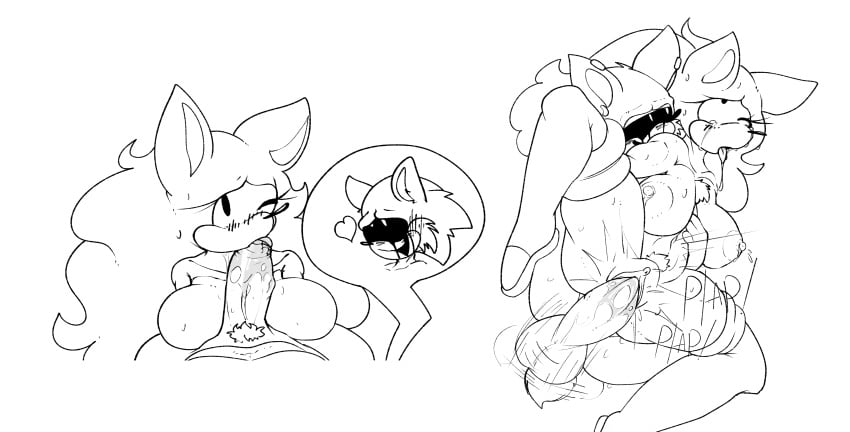 1boy 1girls ahe_gao artist_request big_breasts big_penis black_and_white blowjob blush bodily_fluids curse_(sonic.exe) femboy femboy_on_female femboydom from_behind legwear open_mouth oral oral_penetration oral_sex orgasm saliva_trail sex sonic.exe sonic.exe_(series) sweat thick_thighs vaginal_penetration wacky_(sonic.exe)