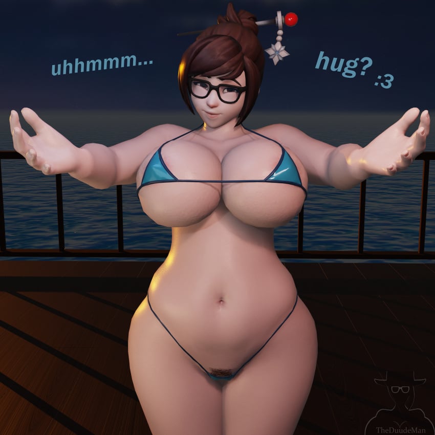 1girls 3d areolae bbw belly big_ass big_breasts bikini blender blender_(software) blizzard_entertainment bottom_heavy breast_press breast_squeeze chubby chubby_female cleavage cleavage_overflow cute dialogue english_text female female_only glasses hug hug_invitation huge_breasts large_breasts mei_(overwatch) micro_bikini muffin_top nipples outstretched_arms overflowing_breasts overwatch overwatch_2 overweight overweight_female plump pose pov pubic_hair pubic_hair_peek shiny_skin skindentation solo swimwear text theduudeman thick thick_thighs thighs tight_clothing voluptuous wholesome wide_hips