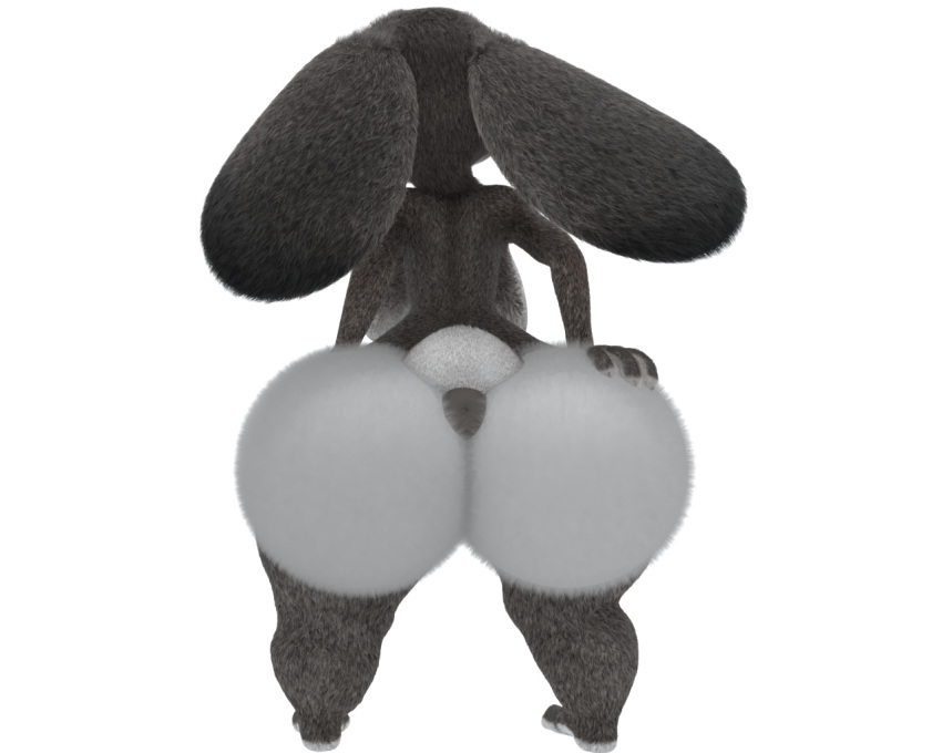 5:4 alpha_channel anthro anus ass big_butt disney female huge_butt lagomorph leporid mammal rabbit solo storyborn transparent_background zootopia