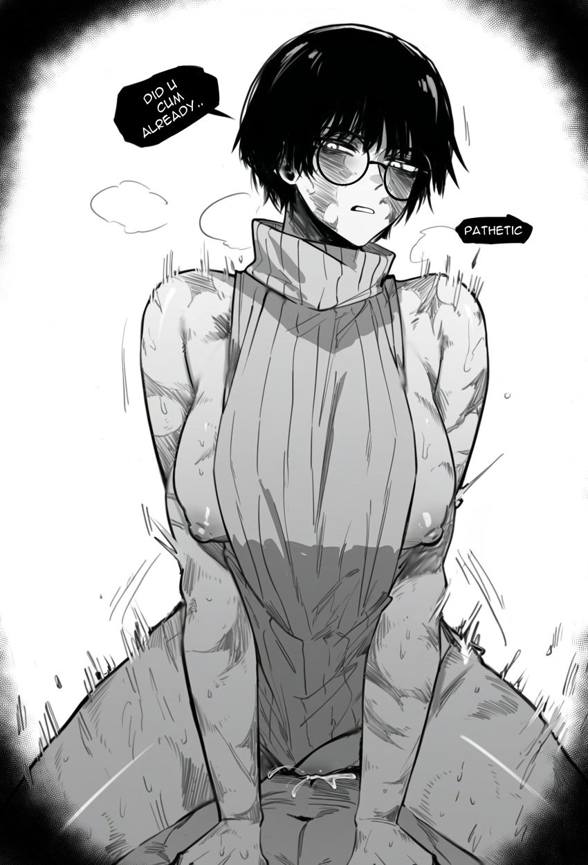 big_breasts burn_scar cowgirl_position dommy_mommy glasses huge_breasts jujutsu_kaisen masoq095 mommy scar scars very_short_hair wholesome zenin_maki