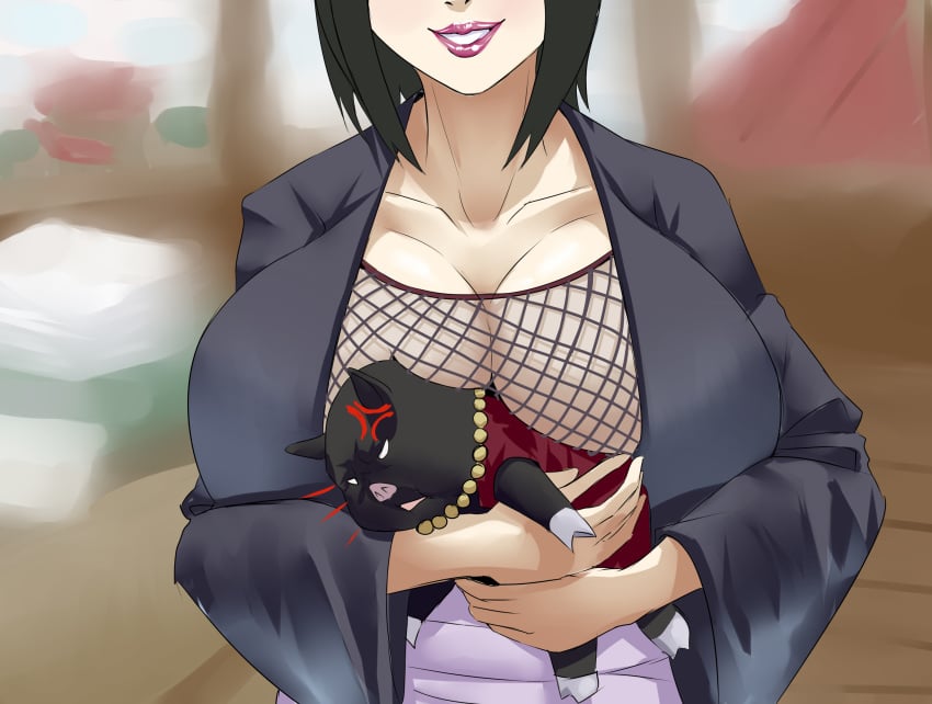 big_breasts black_hair breast_focus clothing female female_only head_out_of_frame naruto naruto:_road_to_ninja naruto_shippuden shinimi_(nishimiya_shirone) shizune shizune_(naruto:_road_to_ninja) short_hair solo solo_female solo_focus tonton