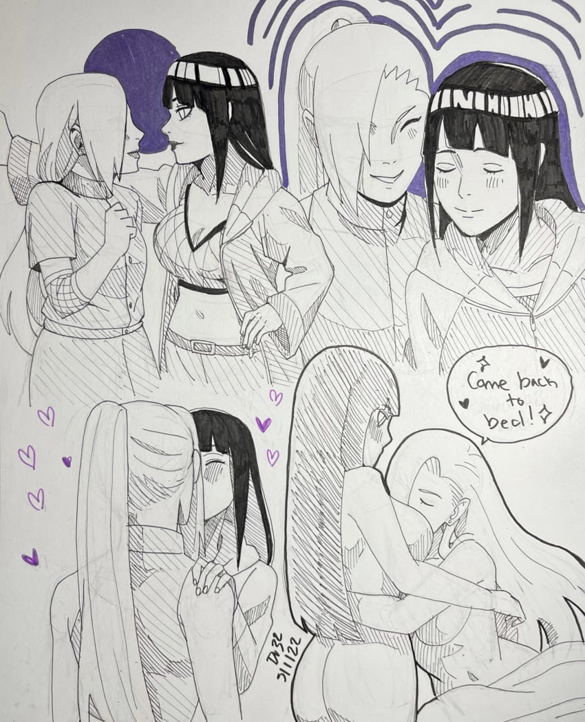 2girls belly_button boruto:_naruto_next_generations clothed couple cute deadvampire32 drawing female female_only hyuuga_hinata hyuuga_hinata_(naruto:_road_to_ninja) implied_sex ino_yamanaka kissing long_hair naruto naruto:_road_to_ninja naruto:_the_last naruto_(series) naruto_shippuden nude ponytail romantic wholesome yuri