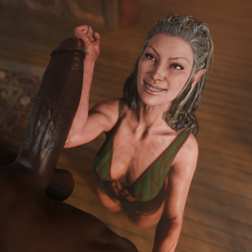 3d baldur's_gate baldur's_gate_3 big_dick_joy big_penis cock_worship comparing_to_arm dark-skinned_male dark_skin derpderp dungeons_and_dragons forearm_cock forgotten_realms gilf huge_cock interracial jaheira measuring measuring_penis milf older_female penis_awe