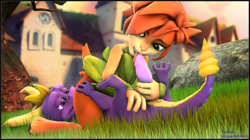 2020 3d activision anthro clothing duo elora erection female feral genitals hi_res lewdyroom male penis photoshop sex source_filmmaker spyro spyro_the_dragon straight tongue video_games