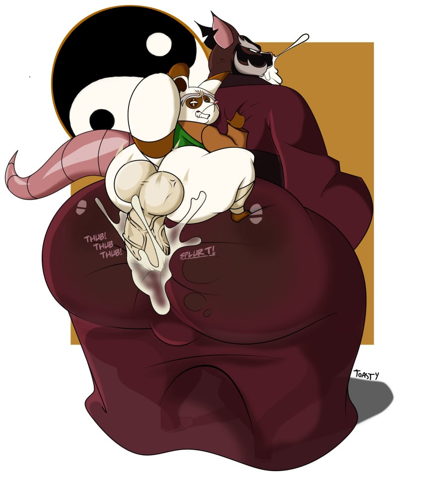 absurd_res ailurid anal anal_sex anthro ass balls big_balls big_butt big_penis bodily_fluids clothing cum cum_in_ass cum_in_mouth cum_inside dreamworks duo excessive_cum excessive_genital_fluids genital_fluids genitals hi_res huge_butt kung_fu_panda male male/male male_only mammal master_shifu master_splinter murid murine penetration penis rat red_panda robe rodent sex sex_through_clothing size_difference small_dom_big_sub teenage_mutant_ninja_turtles teenage_mutant_ninja_turtles_(2012) toastyboi vein veiny_penis