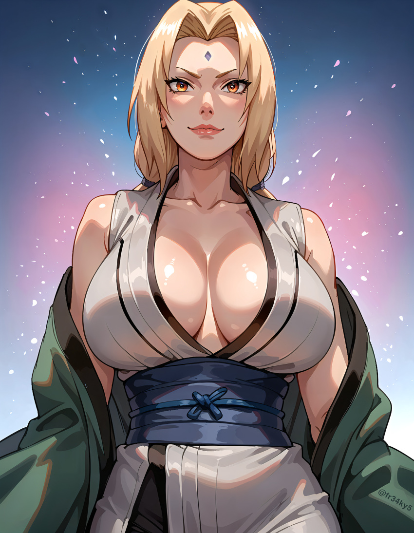 ai_generated cleavage fr34ky huge_breasts milf naruto naruto_(series) naruto_shippuden tsunade