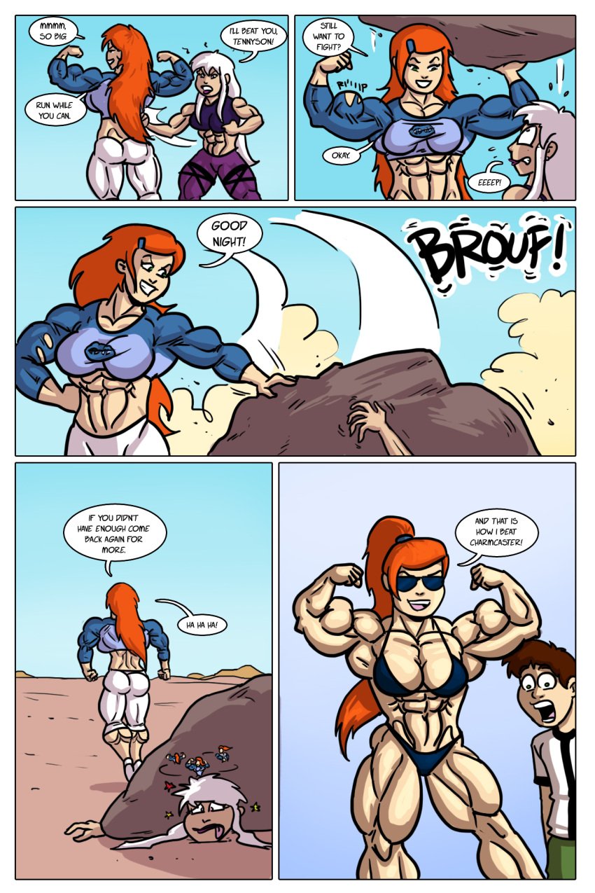 Rule 34 Dev - 1boy 2girls abs ass ben_10 ben_tennyson biceps breasts  charmcaster comic comic_page english_text extreme_muscles female growth  gwen_tennyson hair human hyper_muscles long_hair male multiple_girls  muscle_growth muscles muscular ...