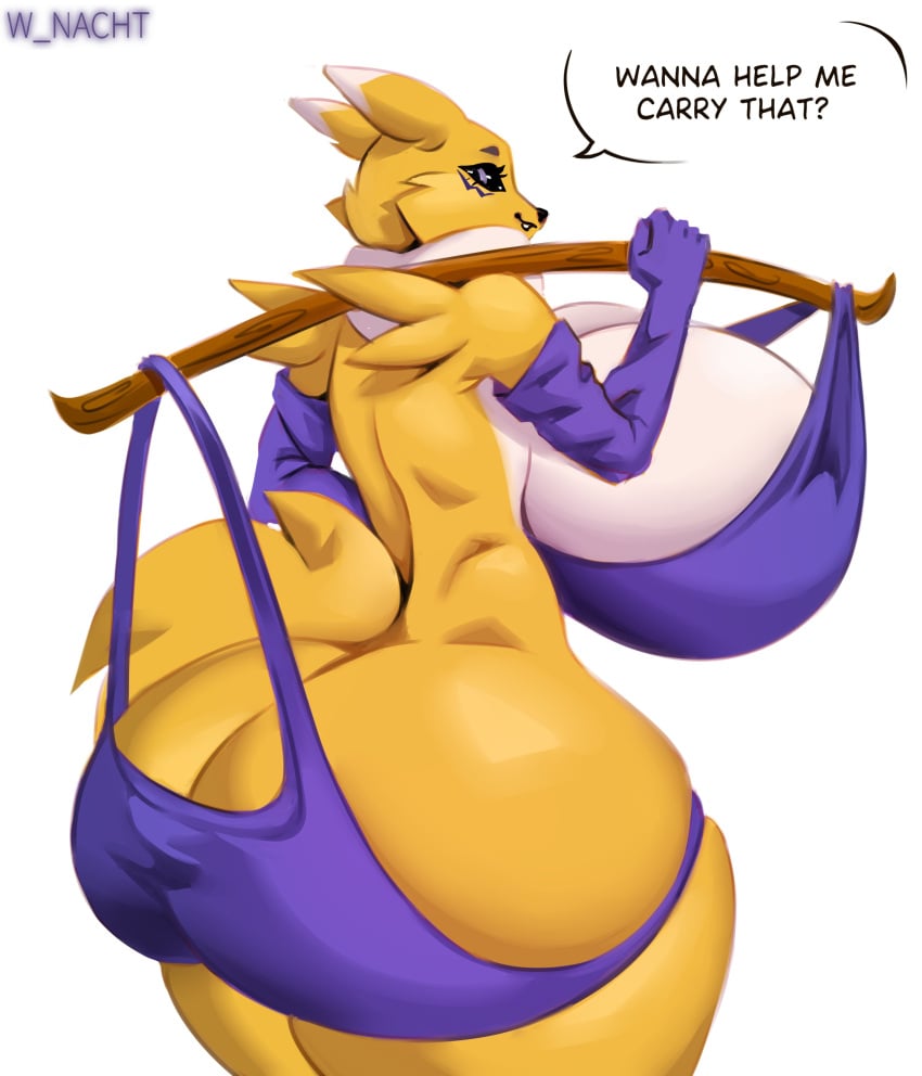 big_ass big_breasts breasts bubble_butt enormous_ass enormous_breasts enormous_butt female huge_ass huge_breasts hyper_ass hyper_breasts renamon thick_thighs w_nacht wide_hips