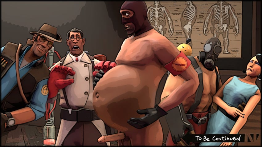 3d 3d_(artwork) dad_of_the_year fat male_focus male_pregnancy medic_(team_fortress_2) mpreg naked_male pregnant_male pyro_(team_fortress_2) scout's_mother sfm shocked shocked_expression sniper_(team_fortress_2) spy_(team_fortress_2) team_fortress_2 to_be_continued