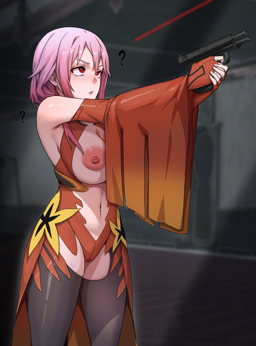 breasts death defeat defeated defeated_heroine female female_only gore guilty_crown guro headshot imminent_death large_breasts nipples rbqinori snuff yuzuriha_inori