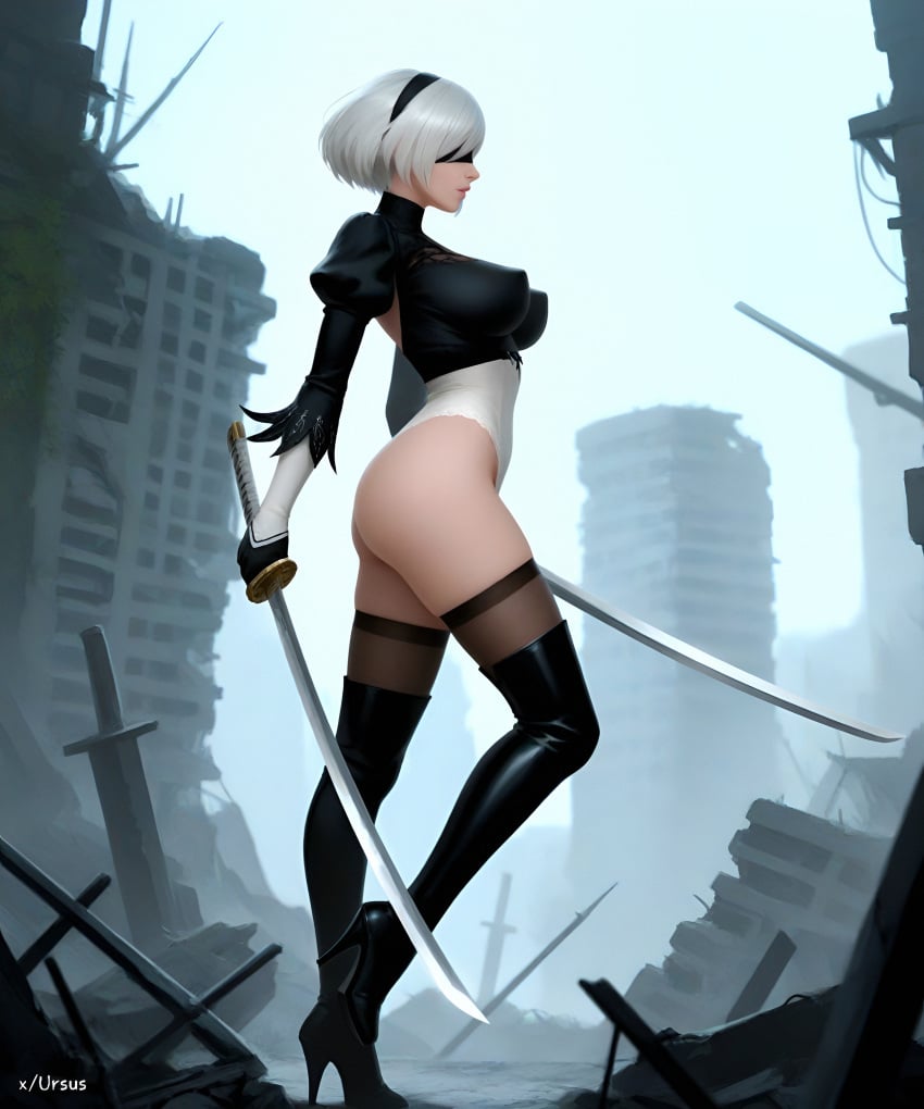 Yorha 2b (Nier: Automata) Rule 34 Image