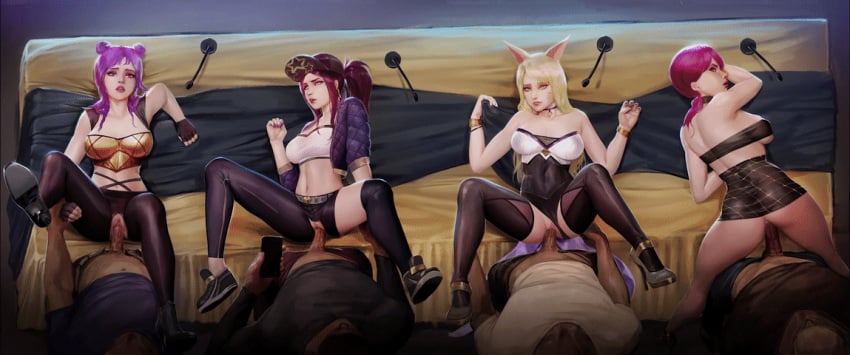 4girls ahri akali animated bottomless bottomless_female clothed_sex evelynn female female_focus firolian k/da_ahri k/da_akali k/da_evelynn k/da_kai'sa k/da_series kai'sa league_of_legends penis pussy sex slideshow strapless strapless_leotard strapless_top strapless_topwear topless topless_female torn_clothes tubetop vagina vaginal vaginal_penetration vaginal_sex