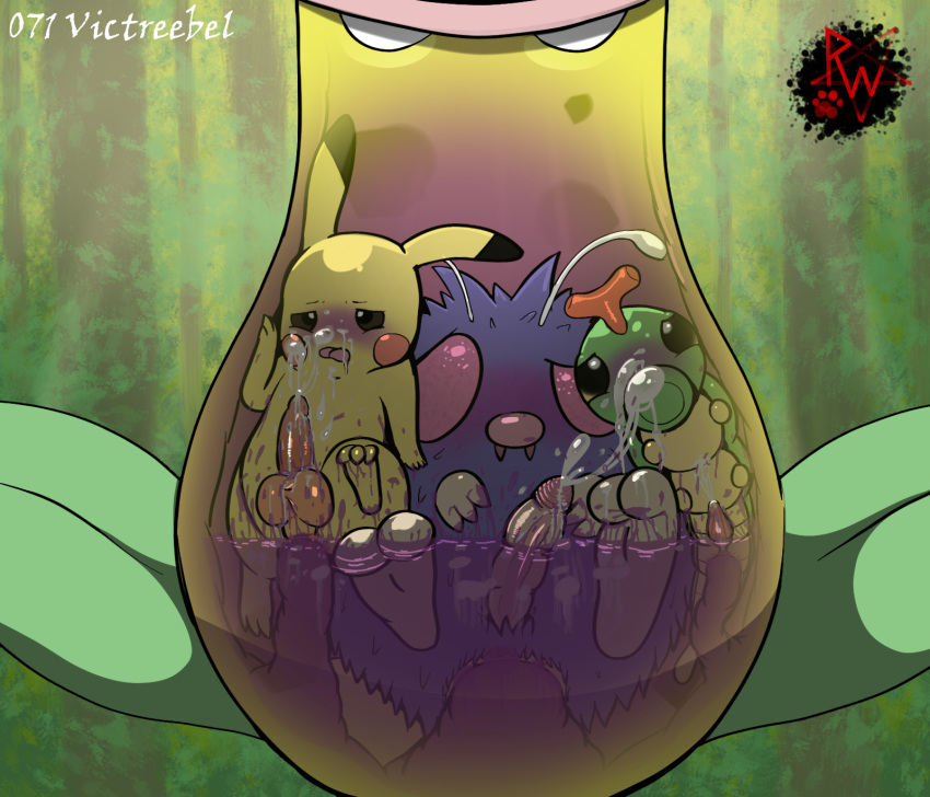 2020 3boys ambiguous_gender anal anal_sex animal_genitalia anthro anthrofied anus arthropod big_eyes bodily_fluids caterpie cum cumshot darkened_genitalia digital_media_(artwork) eating ejaculation elemental_creature erection feet feral flora_fauna forced forest fur furry generation_1_pokemon genital_fluids green_background green_skin group hi_res insect insects interspecies larva long_ears male mammal nintendo open_mouth oral_vore orgasm outdoors paws penetration penis pikachu plant pokémon_(species) pokemon pokemon_rgby purple_fur rape rapistwerewolf red_eyes rodent size_difference smaller_male tentacle tentacle_rape tentacle_sex testicles text toes venonat victreebel video_games vore watermark yellow_body yellow_fur yellow_skin