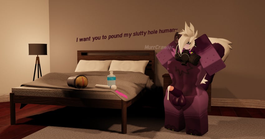 1boy 3d bed bedroom condom erection fleshlight gootraxian kaiju_paradise lube mask murrcrawler precum roblox roblox_game robloxian self_upload skunk spunky_(kaiju_paradise) tagme twink vibrator watermark