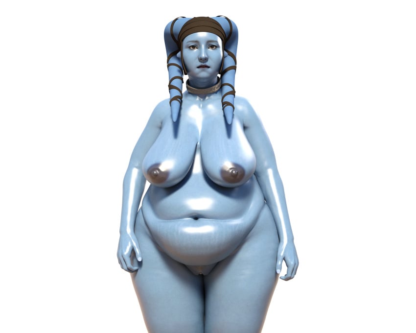 1girls 3d aayla_secura alien bbw belly big_belly big_breasts blue_skin breasts double_belly fat fat_woman female female_only nipples obese overweight overweight_female pussy sagging_breasts solo star_wars swagisnotforyou twi'lek