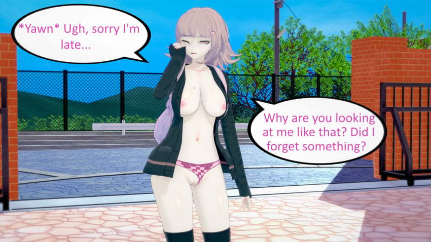 3d adorable big_breasts breasts busty cute cute_but_busty danganronpa danganronpa_2:_goodbye_despair female_only hourglass_figure huge_breasts large_breasts nanami_chiaki nude panties pussy shortstack sleepy tagme ultimateenf voluptuous voluptuous_female