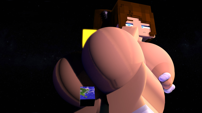 cubanapple earth eclipse giantess julia_(cubanapple) macro mine-imator minecraft planet