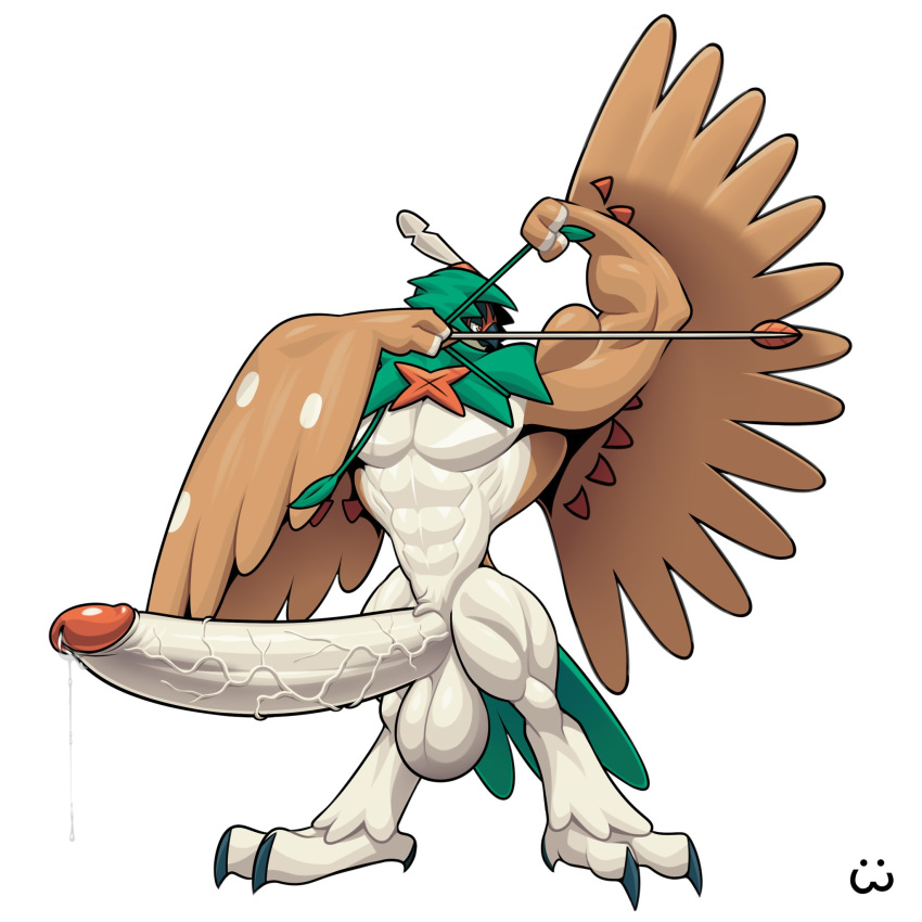 1boy 2020 3_fingers 3_toes abs animal animal_ear animal_genitalia animal_humanoid animal_penis anthro anthro_only anthrofied arrow avian bara beak big_feet big_penis big_testicles bird bird_humanoid bird_wings bow_and_arrow claws cum cumming decidueye erection feathers feet full_body furry game_freak ghost huge_testicles humanoid_penis hyper hyper_penis light_brown_plumage long_penis looking_to_the_side male male_only muscle muscles muscular muscular_male naked nintendo no_ass no_bra no_glasses no_gloves no_hat no_humans no_jacket no_legwear no_nipples no_panties no_pants no_pubic_hair no_shirt no_shoes no_socks no_underwear no_vagina nude nude_male orange_eyes owl plumage pokémon_(species) pokemon pokemon_(species) pokemon_sm pose precum testicles urethra video_game video_games watermark wings wolfiecanem yaoi