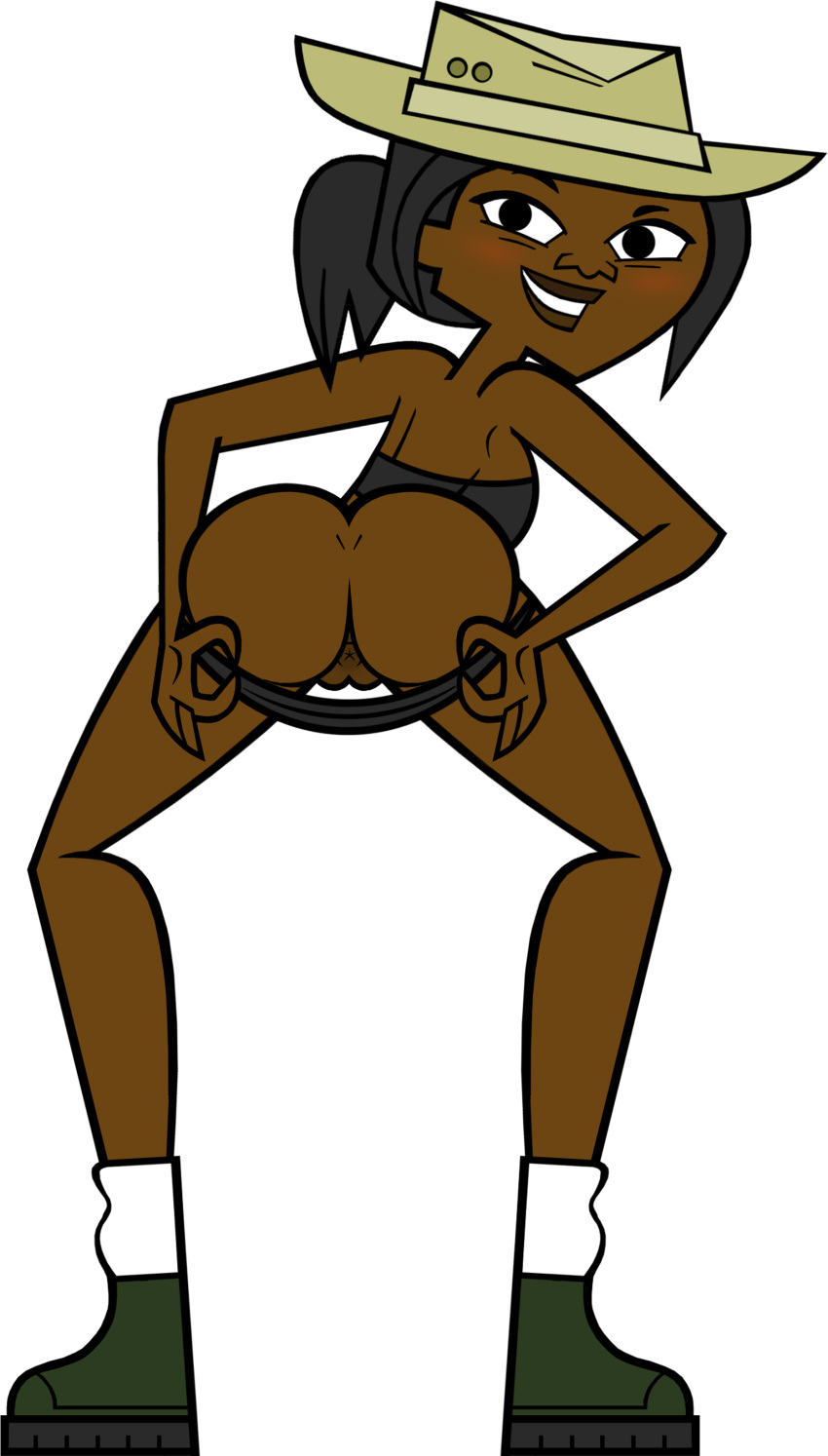 1girls accurate_art_style ass butt codl female_only innie_pussy jasmine_(tdi) tagme total_drama:_pahkitew_island total_drama_island transparent_background