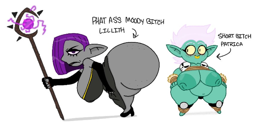 bbw bbw_mom big_areola big_ass big_belly big_breasts big_butt big_nipples big_thighs goblin goblin_female high_heels lilith magic magical_girl milf patricia theslashfive witch_costume witch_hat