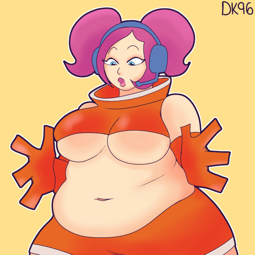 1girls alternate_body_type bbw belly belly_button chubby chubby_belly chubby_female daisykitty96 fat female female_only solo space_channel_5 thick ulala