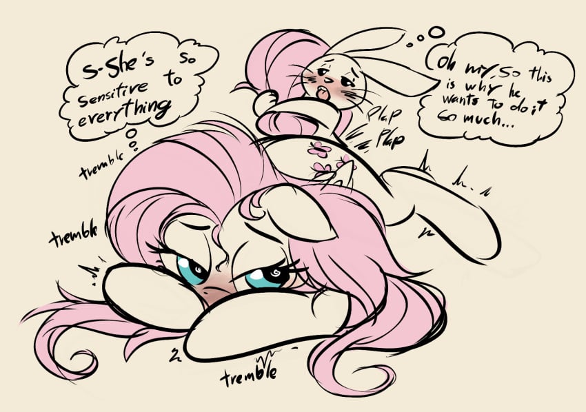 ambiguous_penetration angel_(mlp) blush body_swap colored dialogue duo duo_focus english_text equid equine female female_penetrated feral feral_on_feral feral_penetrated feral_penetrating feral_penetrating_feral fluttershy_(mlp) friendship_is_magic from_behind_position furry group hair hi_res horse interspecies lagomorph larger_female leporid looking_back male male_penetrating male_penetrating_female mammal mind_swap my_little_pony onomatopoeia pegasus penetration pink_hair pony quadruped rabbit sex shaking simple_background size_difference smaller_male soulcentinel sound_effects straight tail_grab text thought_bubble trembling violetechoes wings