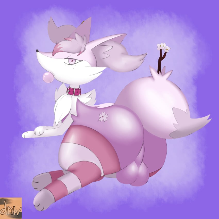 007delta 1:1 1boy 2020 alternate_color anthro anthrofied ass big_ass big_testicles braixen bubble_gum clothing collar eye_contact femboy flower freckles fur furry gay girly half-closed_eyes hi_res ichiyo legwear looking_at_viewer looking_back lying male mostly_nude multicolored_body multicolored_fur nintendo original_character pattern_clothing pattern_legwear pink_body pink_eyes pink_fur plant pokémon_(species) pokemon pokemon_(species) pokemon_xy purple_background rear_view simple_background solo stick stockings striped_clothing striped_legwear striped_stockings stripes testicles thick_thighs two_tone_body two_tone_fur video_games white_body white_fur wide_hips yaoi