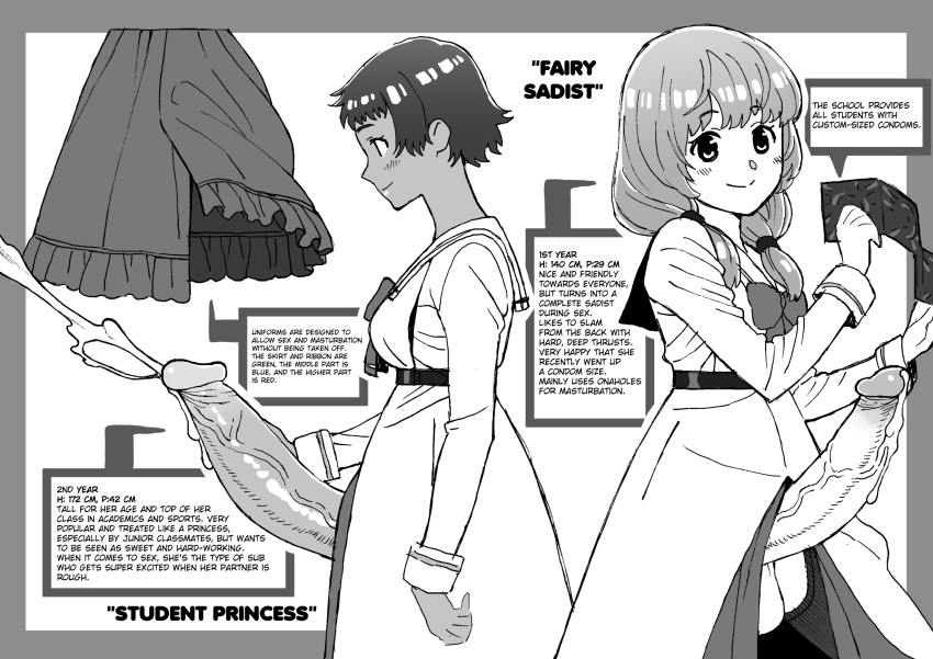 condom_packet_strip dark-skinned_futanari dickgirl futa_only futanari kuga_hajime monochrome uncensored