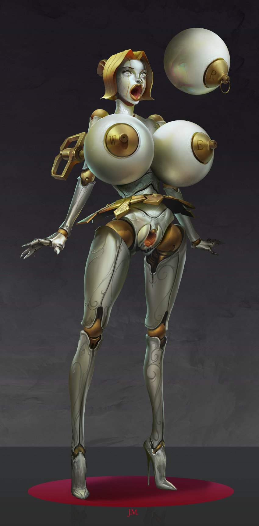 1girls doll_joints full_body huge_breasts jm league_of_legends orianna robot robot_girl robot_humanoid tagme wind-up_key