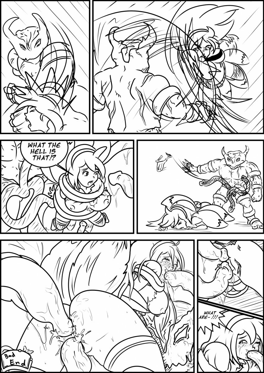 1girls alternate_costume anal anal_sex anal_sex ashur blowjob comic comic_page da_ji_(smite) defeated dialogue fellatio forced goddess hi-rez_studios line_art mythology oral oral_sex rape ratatoskr_(smite) senpai_da_ji sex smite tentacle tentacle_sex triple_penetration vaginal_penetration vaginal_penetration vaginal_sex