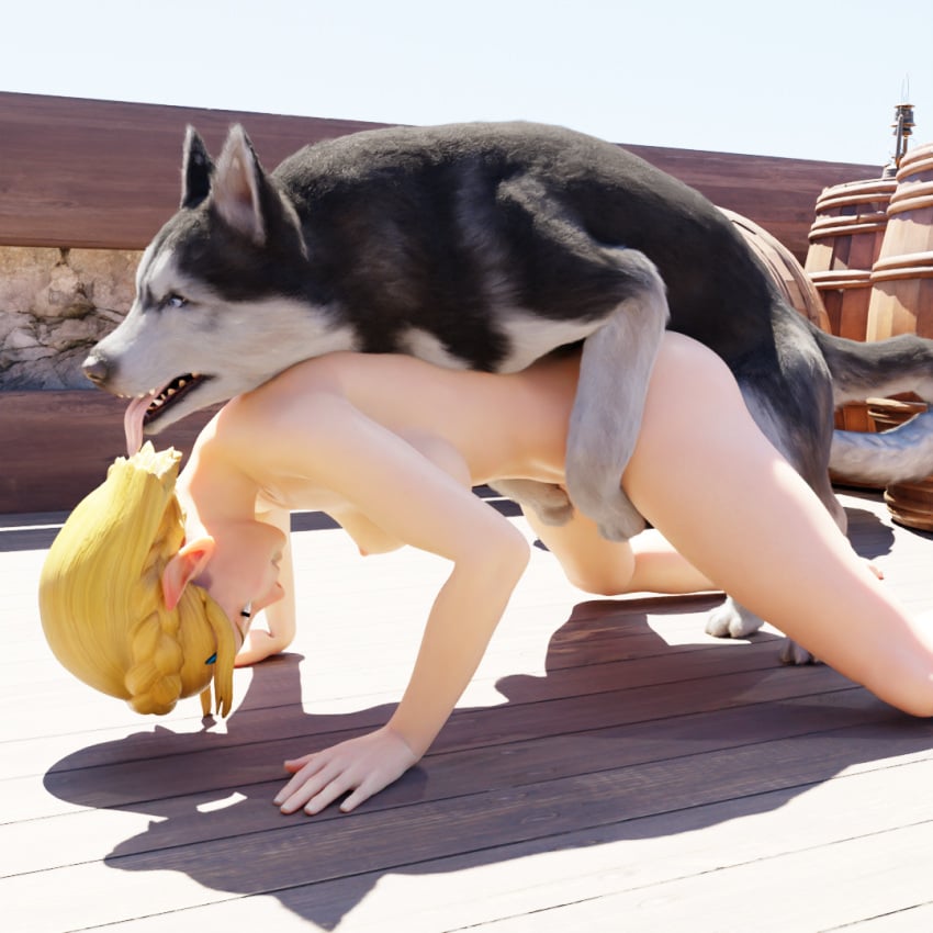 1boy 1girls 3d all_fours ambiguous_penetration blonde_hair boneapplebee braid breath_of_the_wild canine canine_on_human canine_penis doggy_style domestic_dog feral_on_female feral_on_human feral_penetrating hair_ornament hairclip husky nintendo nude on_all_fours outdoors pointy_ears princess_zelda sex tagme tears_of_the_kingdom the_legend_of_zelda zelda_(tears_of_the_kingdom) zoophilia