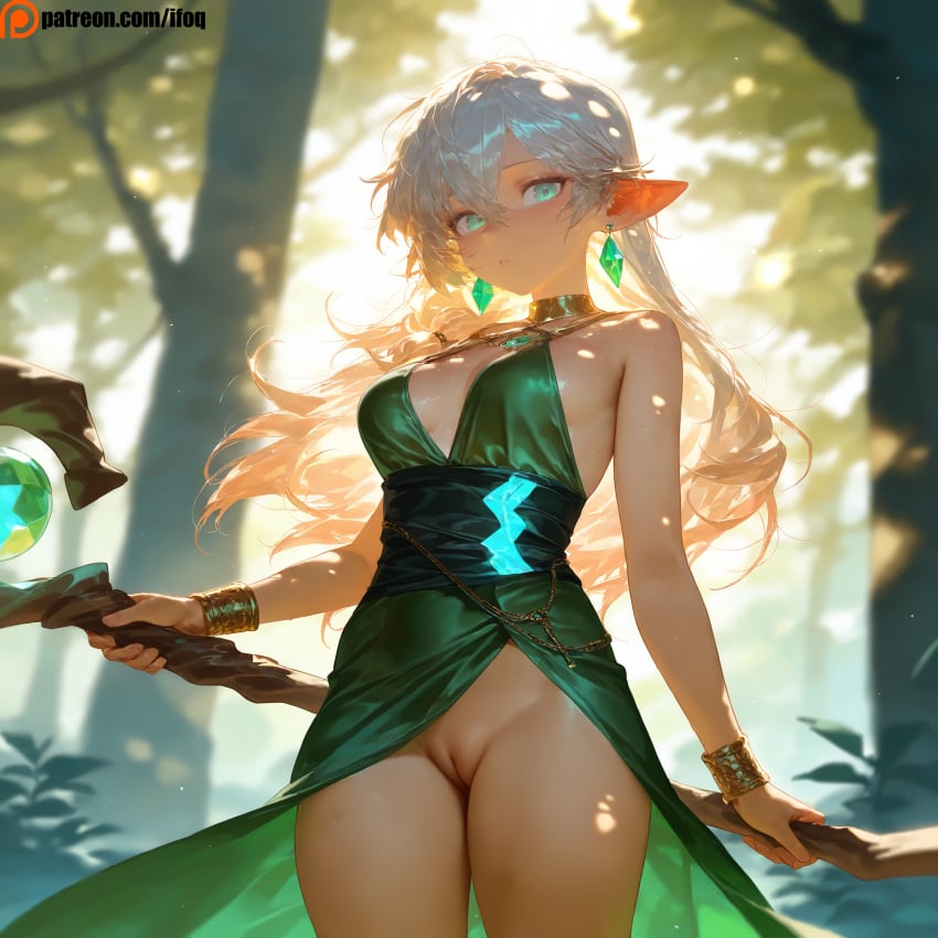 ai_generated ass cute elf forest magic medium_ass pussy small_breasts