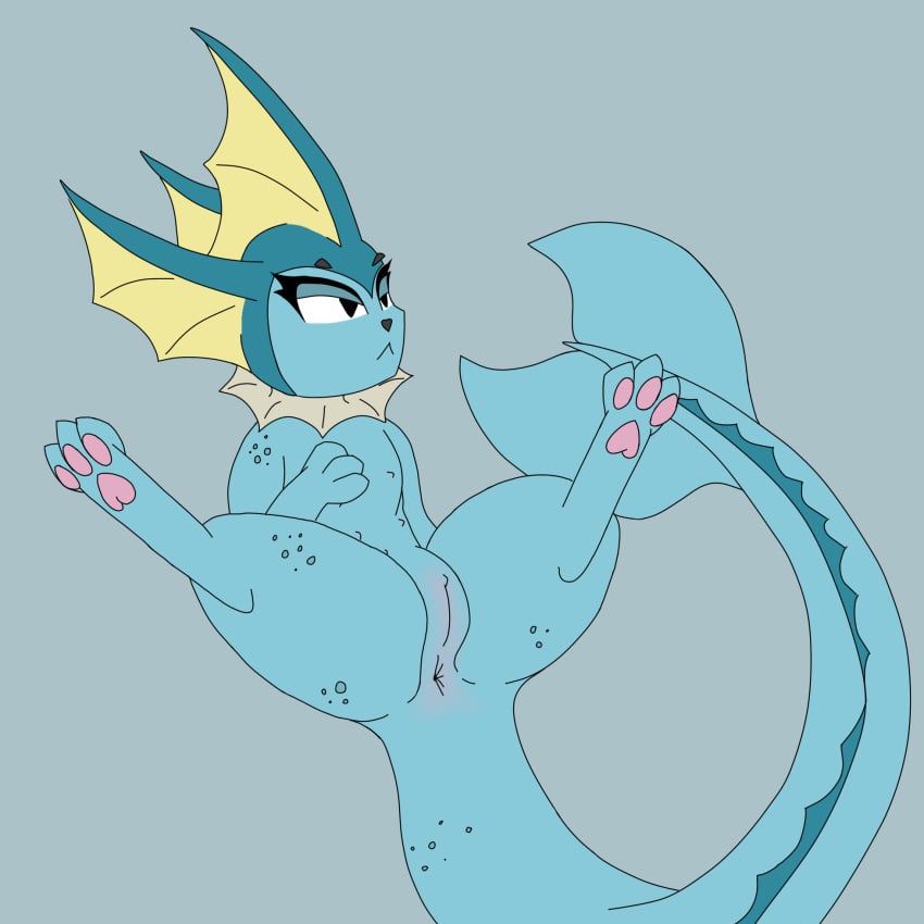 anus blue_body blush digital_media_(artwork) eeveelution errsoe_(artist) female feral fin generation_1_pokemon genitals hi_res mammal marine nintendo nipples pawpads pokemon pokemon_(species) presenting presenting_pussy pussy solo spread_legs spreading tail tail_fin vaporeon