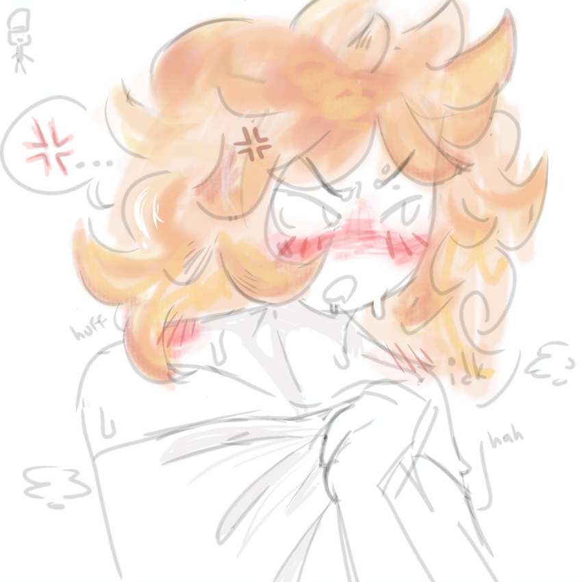 adamation_inc. adamationz angry_expression animationepic blush flaming_hair ii inanimate_insanity object_show object_show_community object_shows osc paintbrush_(ii) pulling_shirt sketch sweat