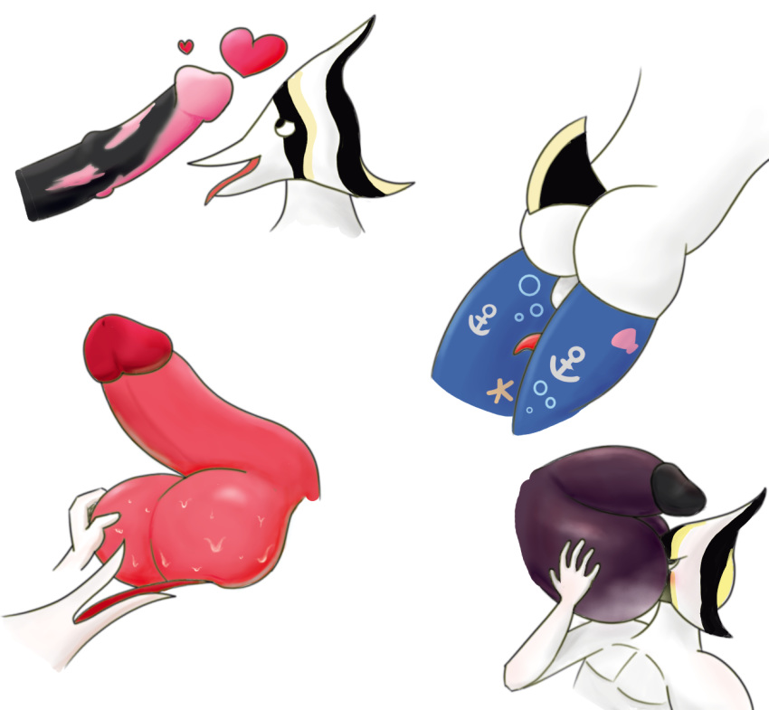 alpha_channel amphibian amphibian_humanoid animal_genitalia animal_humanoid animal_penis anthro ball_lick ball_sniffing balls big_balls bodily_fluids brick_break_after_dark cetacean_penis clothing duo equid equine equine_penis fan_character fish genitals group hi_res humanoid leggings legwear licking male male/male mammal marine moorish_idol musk oral penis sex sniffing solo sweat sweaty_balls tongue tongue_out