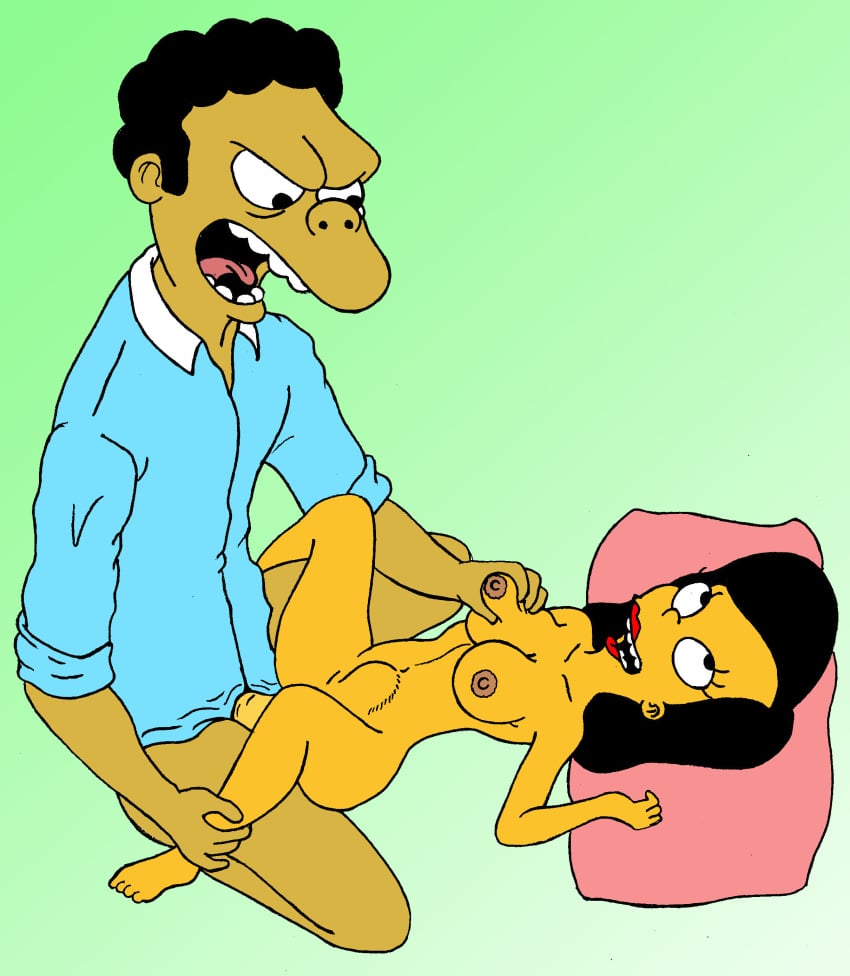 dwarf_female large_breasts maya_(simpsons) midget moe_szyslak sbb shortstack the_simpsons