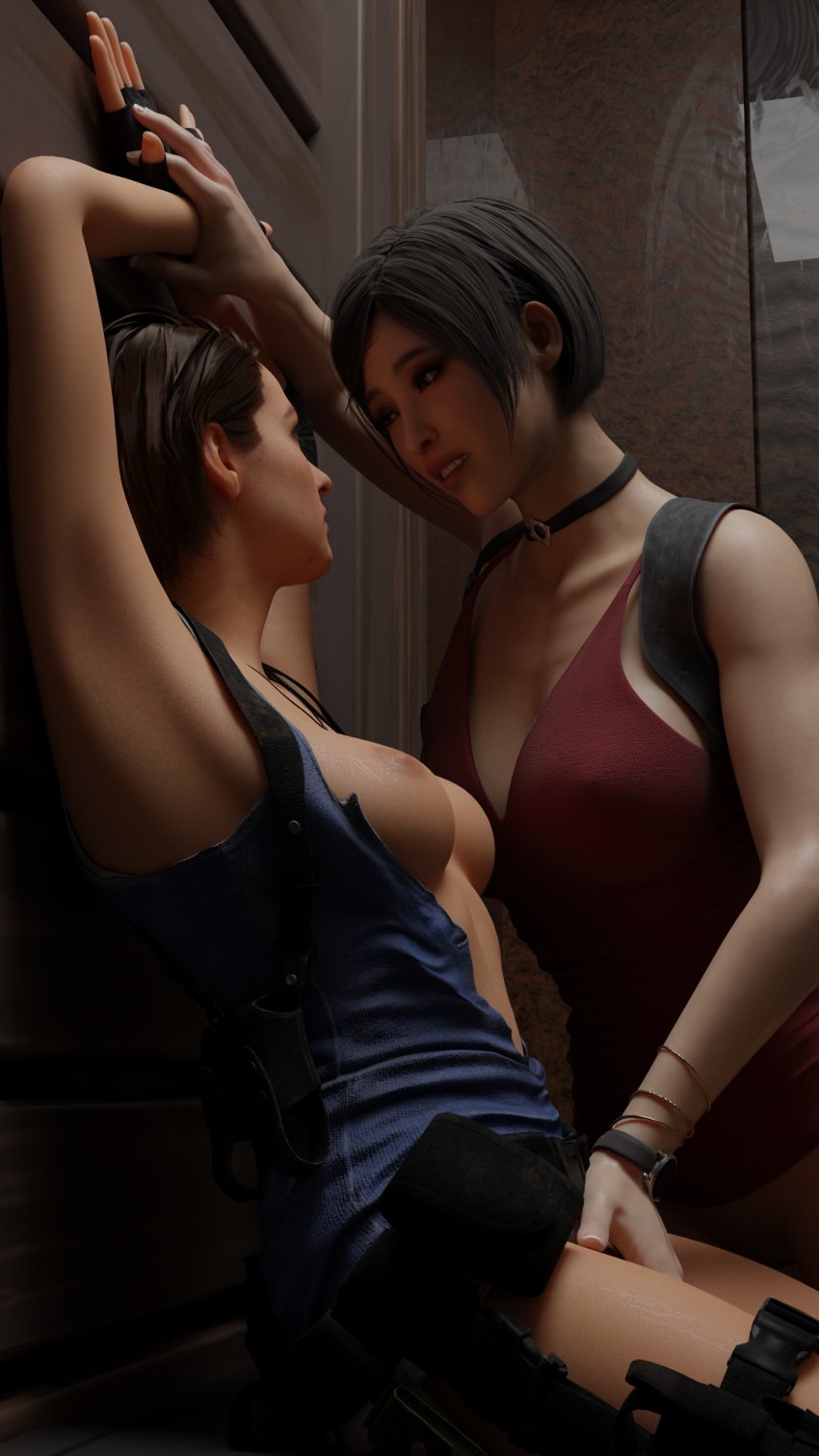 2girls 3d ada_wong armpits breasts female/female female_on_female female_only fingering girl_on_girl girls girls_only jill_valentine lesbian lesbian_sex light-skinned_female only_female partially_clothed resident_evil resident_evil_2 resident_evil_2_remake resident_evil_3 resident_evil_3_remake torn_clothes wardrobe_malfunction yetward3d yuri