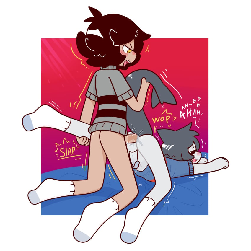 anal_sex ass bed clothing cute drawz_artz furry gay heart human human_on_anthro moaning original_character penis socks