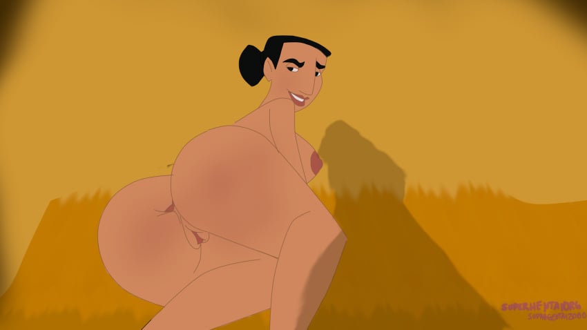 anus ass black_hair disney girl_scout kronk kronk's_new_groove latina latino ms._birdwell nice_ass peruvian_female peruvian_male seductive seductive_look shadow superhentaiorg the_emperor's_new_groove