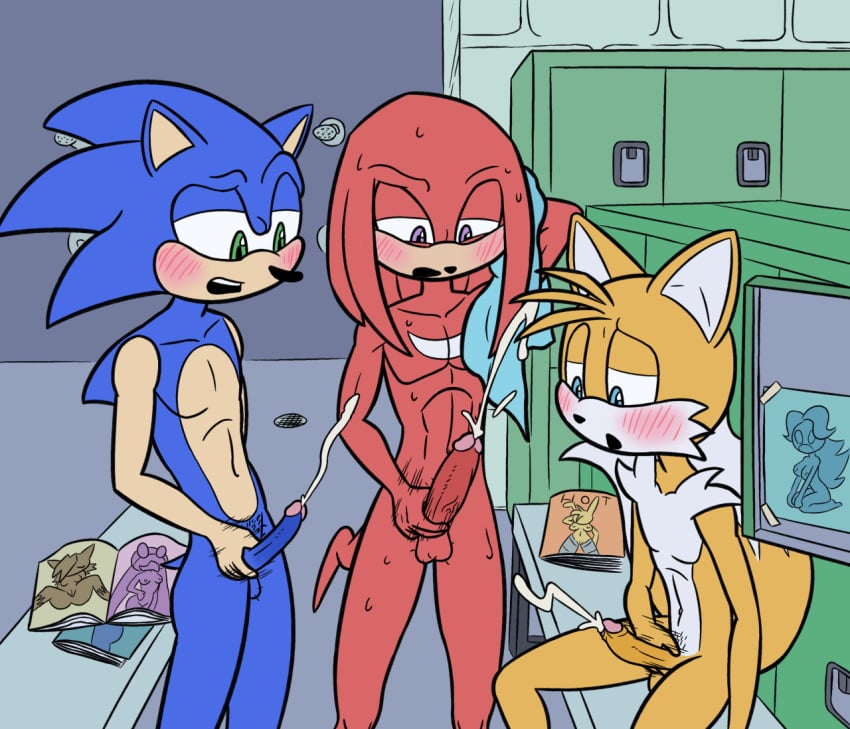 2020 adventures_of_sonic_the_hedgehog anthro archie_comics avian balls bench biped bird blue_body blue_eyes blue_fur blush bodily_fluids breasts breezie_the_hedgehog bunnie_rabbot canid canine circumcised cum digital_media_(artwork) echidna ejaculation erection eulipotyphlan felid feline female fingers foreskin fox fur genital_fluids genitals green_eyes group hair half-closed_eyes hedgehog hirundinid humanoid_genitalia humanoid_penis knuckles_the_echidna lagomorph leporid locker locker_room loshon lynx magazine male male/male mammal masturbation moan monotreme muscular muscular_male narrowed_eyes nicole_the_lynx nipples nude on_bench open_mouth orgasm penis porn_magazine pornography pubes purple_eyes pussy rabbit red_body red_fur sitting size_difference slim sonic_(series) sonic_riders sonic_the_hedgehog sonic_the_hedgehog_(archie) sonic_the_hedgehog_(comics) sonic_the_hedgehog_(series) speed_lines standing swallow_(bird) tails team_sonic text towel uncut vein veiny_penis video_games water wave_the_swallow wet yellow_body