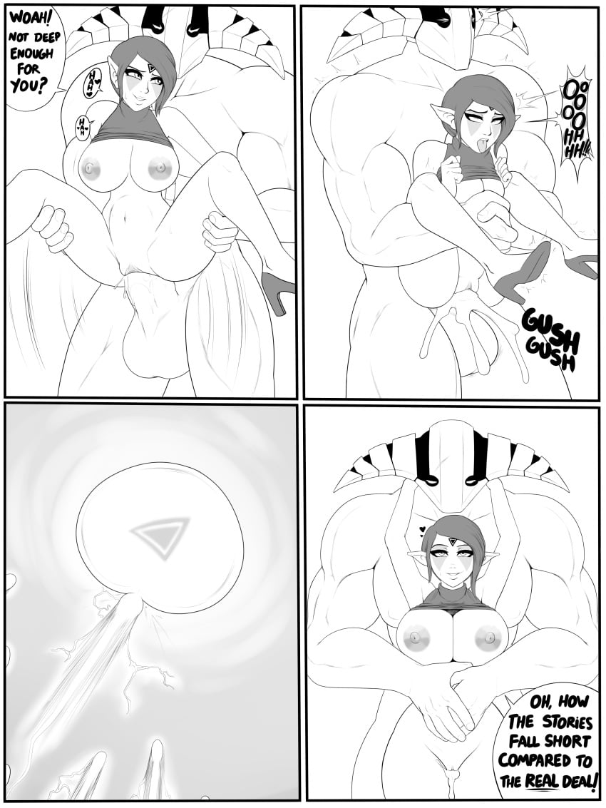 3:4 absurd_res balls big_breasts bodily_fluids bottomless breasts clothed clothing comic cum cum_in_pussy cum_inside dialogue dota dota_2 duo english_text female female_penetrated footwear genital_fluids genitals heart hi_res high_heels humanoid impregnation larger_male looking_pleasured male male_penetrating male_penetrating_female monochrome muscular muscular_male nipples ovum penetration penis pussy redboard shoes size_difference smaller_female sperm_cell stomach_bulge straight sven_the_rogue_knight templar_assassin text vaginal_penetration video_games