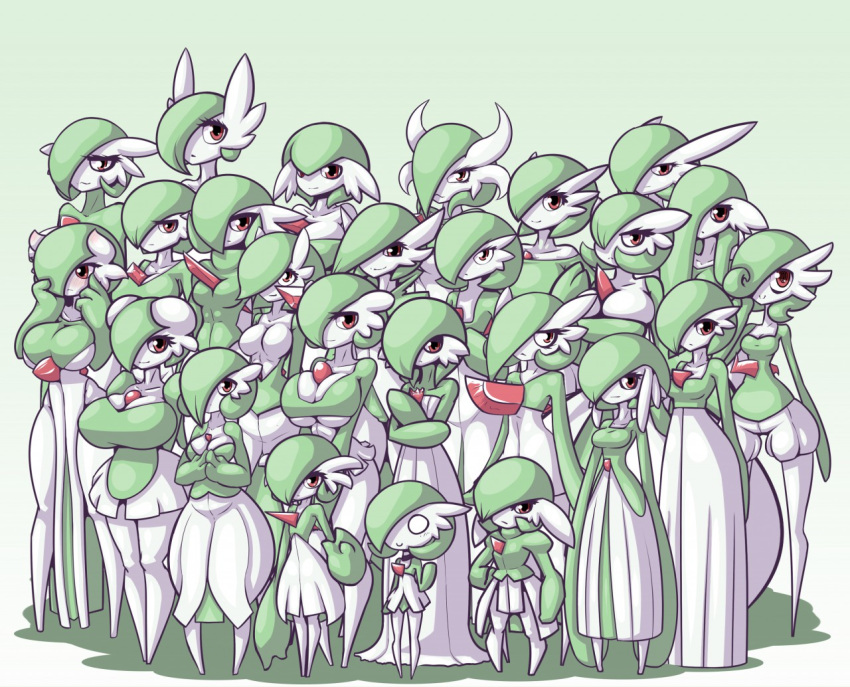 25girls 6+girls alternate_breast_size alternate_hairstyle alternate_outfit anthro ass breasts cleavage close-up dress fairy female furry gardevoir large_ass large_breasts larger_female limebreaker long_legs multiple_females multiple_girls nintendo original_character pokemon pokemon_(species) pokemon_rse short_hair shortstack size_difference slim_girl smaller_female tall_female thick_thighs thin_female underboob wide_hips