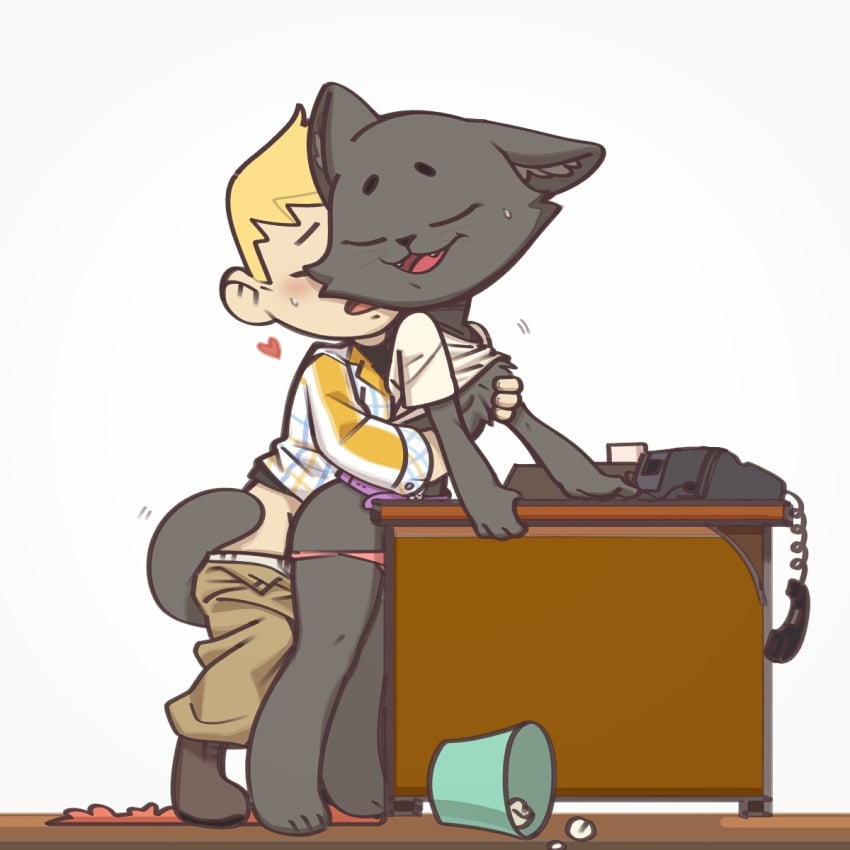 ambiguous_penetration animal_crossing anthro anthro_penetrated ashe_(starshippizza) black_body black_fur blonde_hair breast_grab breasts closed_eyes clothed clothed_sex clothing domestic_cat duo felid feline felis female female_penetrated from_behind_position fur furry hair hand_on_breast hi_res human human_on_anthro human_penetrating human_penetrating_anthro interspecies junyois looking_pleasured male male/female male_penetrating male_penetrating_female mammal nintendo panties panties_down pants_down partially_clothed penetration penile penile_penetration raised_clothing raised_shirt sex standing standing_sex straight tail underwear video_games villager_(animal_crossing)