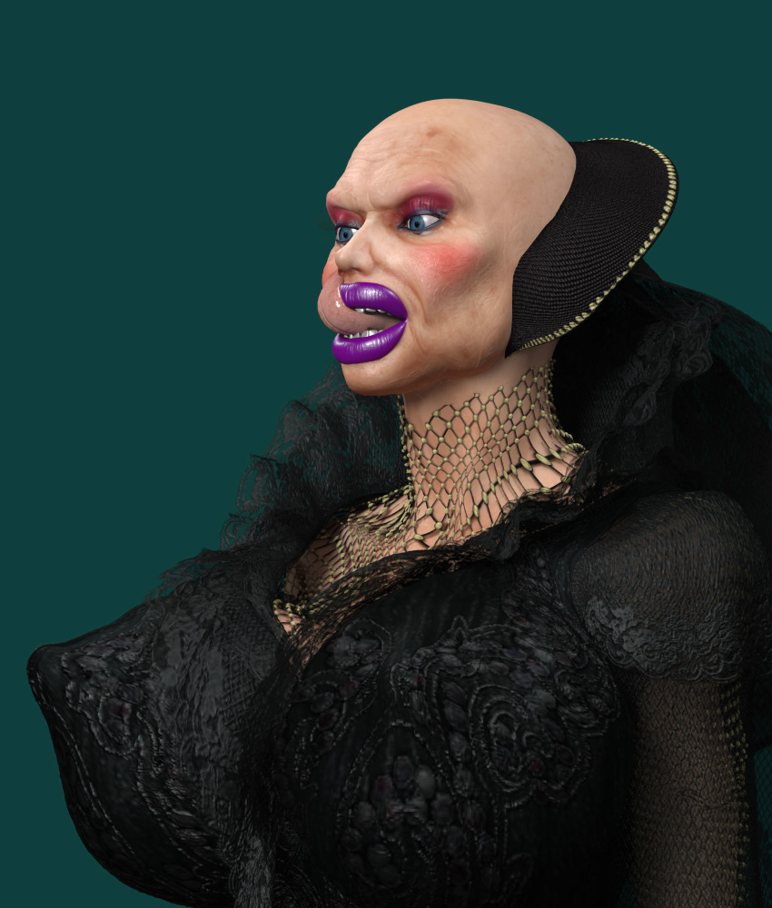 1futa 3d bald_futa big_lips bimbo bimbo_futanari bimbo_lips breast_implants dune fake_breasts futanari gif_author grandmother granny hag huge_breasts large_breasts lipstick parody parody_porn reverend_mother_gaius simple_background skinny