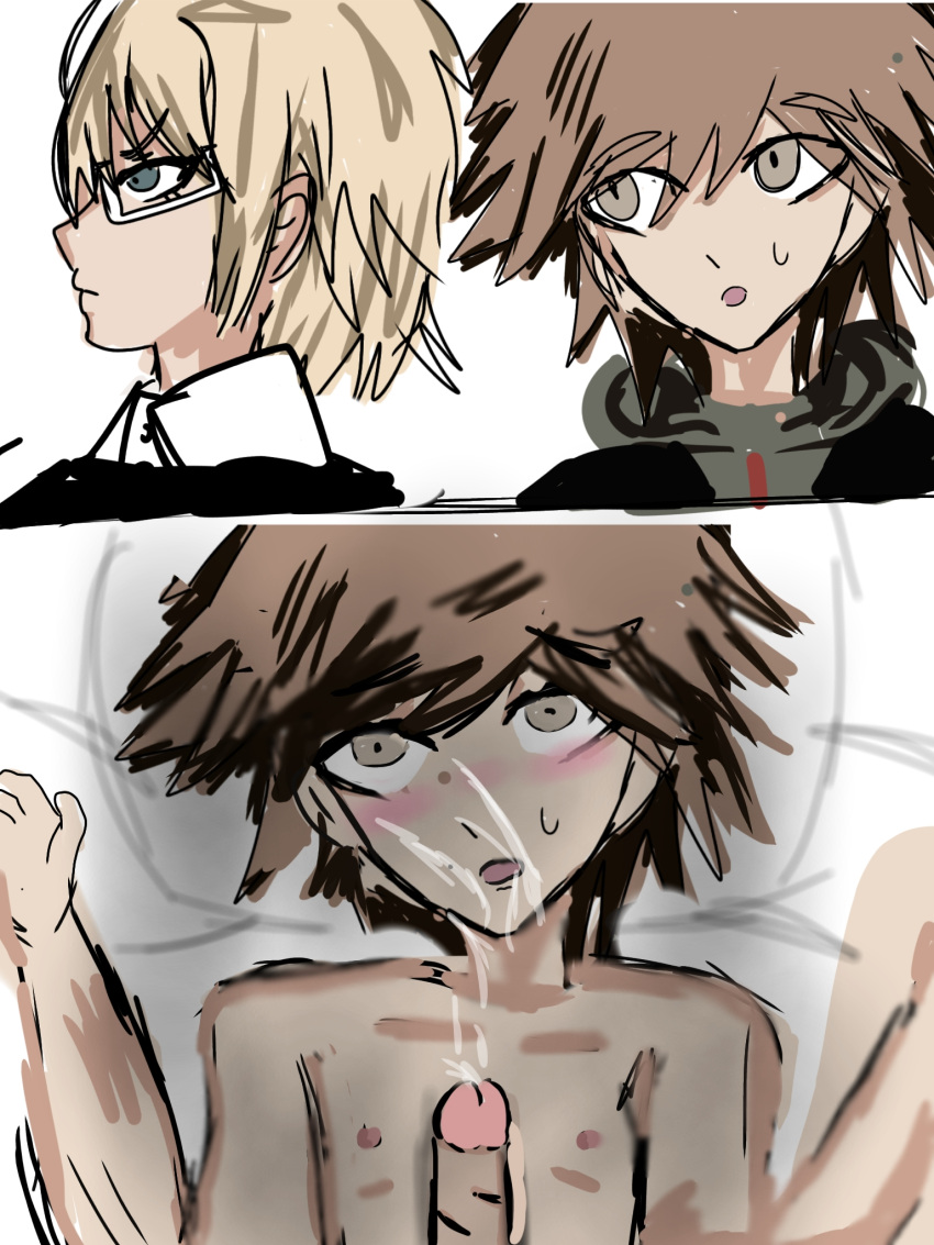 byakuya_togami danganronpa gay gay_sex makoto_naegi skinny