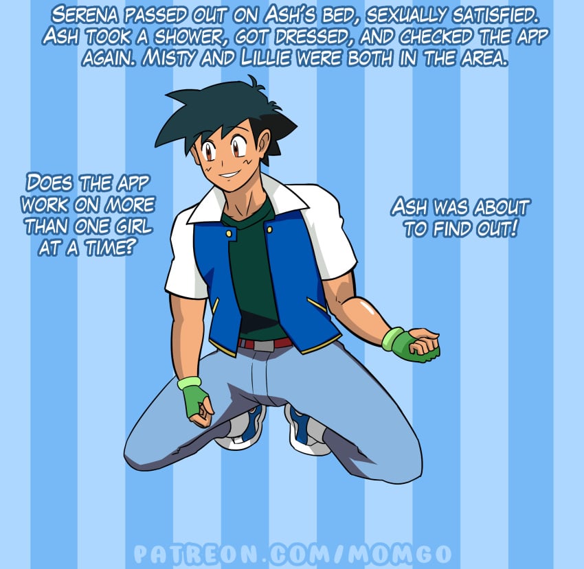 clothed_male male momgo non-sexual pokemon satoshi_(pokemon) story