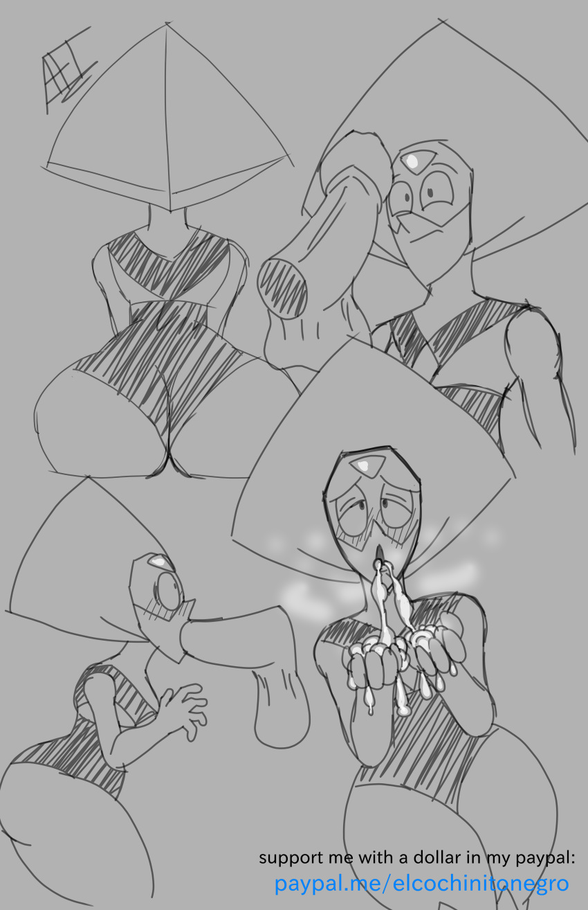 1boy afreetime big_ass big_balls big_penis blowjob ejaculation fellatio female gem paypal peridot_(steven_universe) semen steven_universe