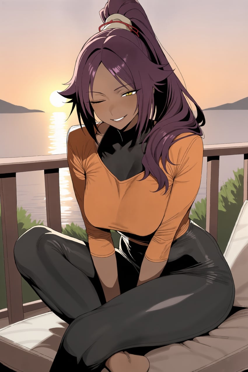 Shihouin Yoruichi (Bleach) Rule 34 Image