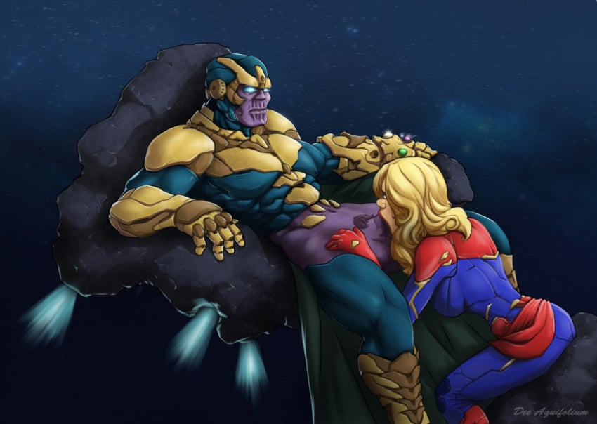 1girls abs alien armor ass avengers balls big_breasts blonde_hair blowjob blue_eyes bodysuit bottomless breasts busty captain_marvel carol_danvers clothed_sex curvaceous curvy deeaquifolium defeated_heroine fellatio female hourglass_figure human humanoid infinity_gauntlet interspecies light-skinned_female light_skin lipstick long_hair male marvel marvel_comics muscle muscles muscular muscular_male navel oral oral_penetration oral_sex penis pubic_hair purple-skinned_male purple_skin rape saliva saliva_on_penis sex_slave sideboob skin_tight space superheroine supervillain testicles thanos throne voluptuous wide_hips